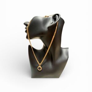 Christian Dior Black/Gold Pendant Necklace